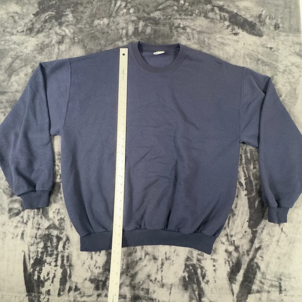 Jerzees Sweatshirt Mens XL Blue NuBlend Crewneck Fleece Pullover Blank